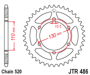 ЗЪБЧАТКА ЗАДНА JTR 486 - 38
