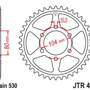 ЗЪБЧАТКА ЗАДНА JTR 488 - 45