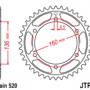 ЗЪБЧАТКА ЗАДНА JTR 5 - 43