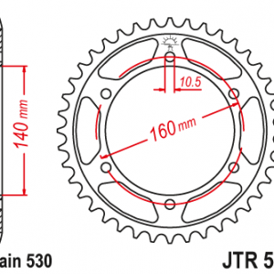 ЗЪБЧАТКА ЗАДНА JTR 502 - 44