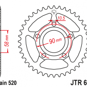 ЗЪБЧАТКА ЗАДНА JTR 604 - 35