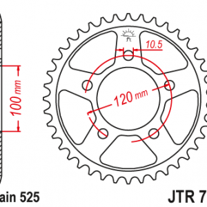ЗЪБЧАТКА ЗАДНА JTR 702 - 42