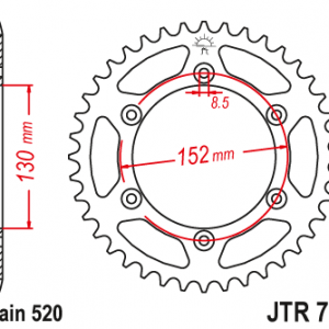 ЗЪБЧАТКА ЗАДНА JTR 706 - 46
