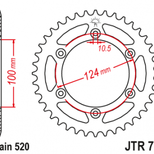 ЗЪБЧАТКА ЗАДНА JTR 735 - 41