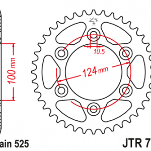 ЗЪБЧАТКА ЗАДНА JTR 745 - 39