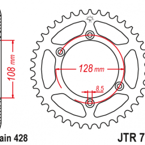 ЗЪБЧАТКА ЗАДНА JTR 797 - 51