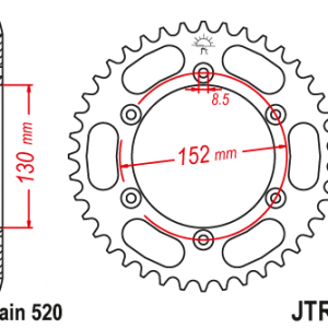 ЗЪБЧАТКА ЗАДНА JTR 8 - 48