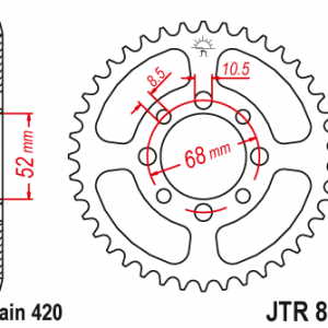 ЗЪБЧАТКА ЗАДНА JTR 801 - 39