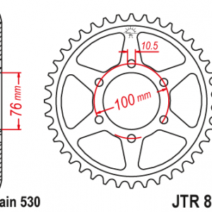 ЗЪБЧАТКА ЗАДНА JTR 816 - 44