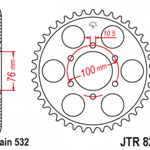 ЗЪБЧАТКА ЗАДНА JTR 827 - 44
