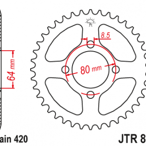 ЗЪБЧАТКА ЗАДНА JTR 834 - 32