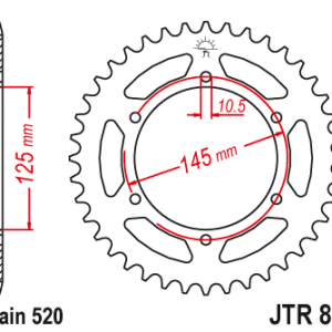ЗЪБЧАТКА ЗАДНА JTR 855 - 45