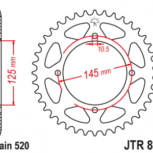 ЗЪБЧАТКА ЗАДНА JTR 857 - 41