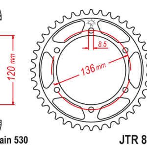 ЗЪБЧАТКА ЗАДНА JTR 862 - 44