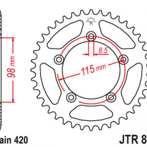 ЗЪБЧАТКА ЗАДНА JTR 894 - 50