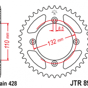 ЗЪБЧАТКА ЗАДНА JTR 895 - 49