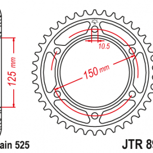 ЗЪБЧАТКА ЗАДНА JTR 899 - 42