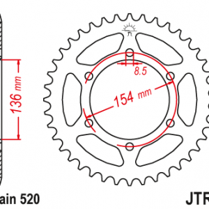 ЗЪБЧАТКА ЗАДНА JTR 9 - 47